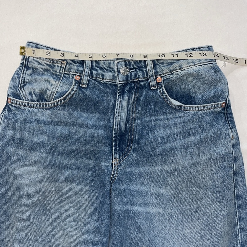 FREE PEOPLE WE THE FREE Waterfalls Baggy Wide Leg Jeans, 25 S - Picture 10 of 15